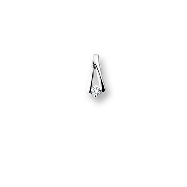 Huiscollectie 4100209 Witgouden hanger met diamant 0.05 crt