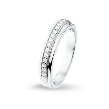 Huiscollectie 4102121 Witgouden ring met diamant 0.24 crt 