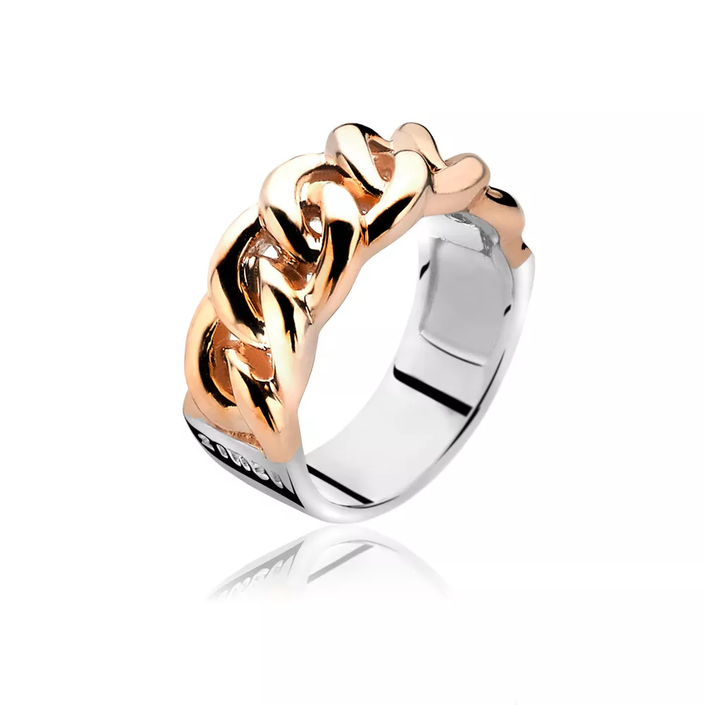Zinzi ZIR1056R rosevergulde zilveren ring