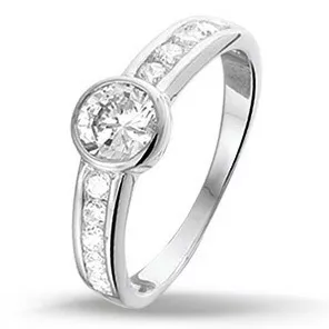 Zilveren zirkonia ring
