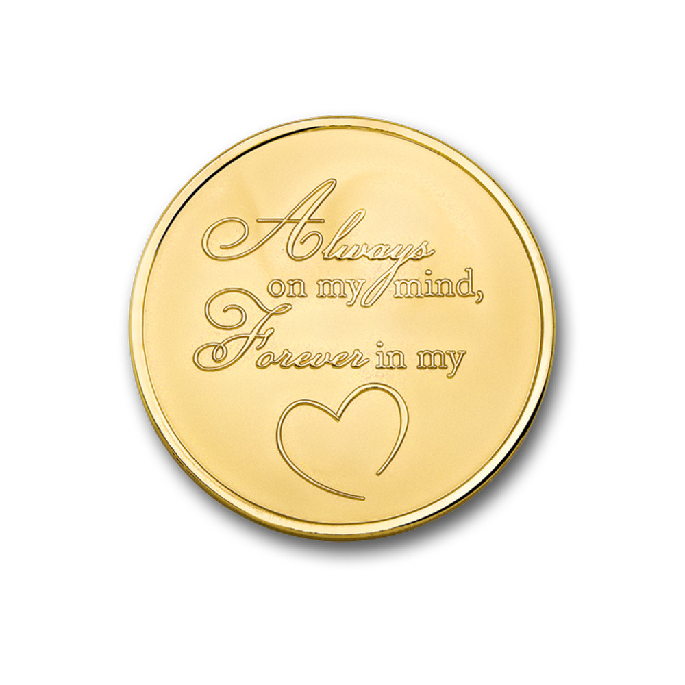Mi Moneda MON-ANG-02 ANGEL & HEART GOLD PLATED MUNT