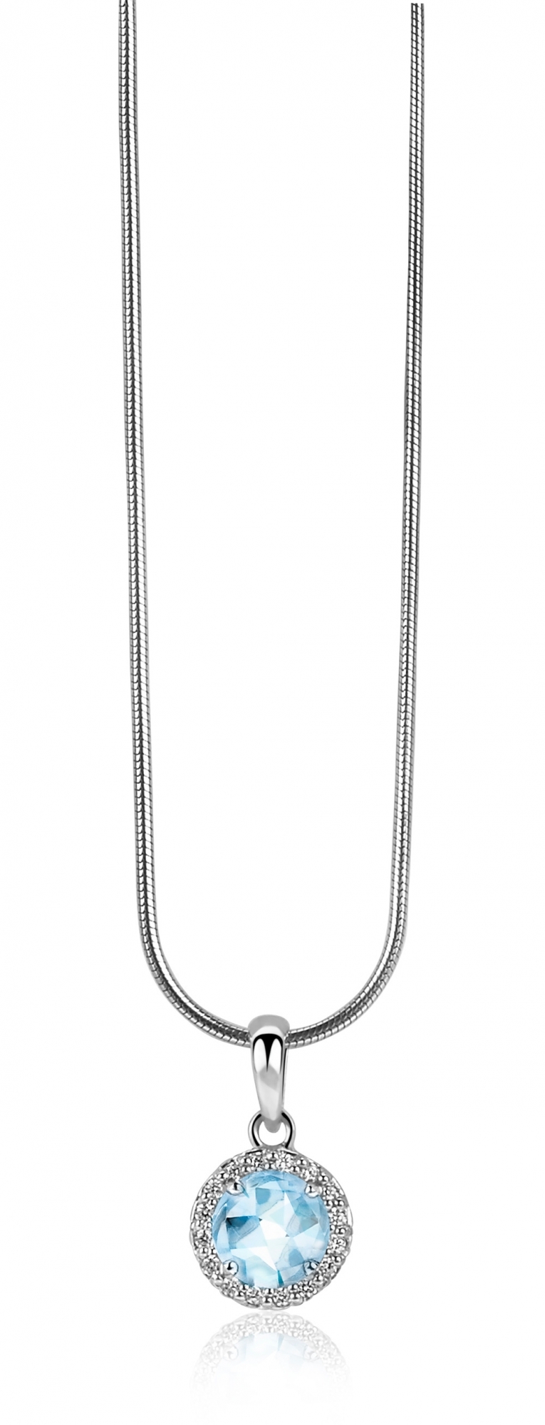 Zinzi ZIH1080 Zilveren hanger met zirkonia