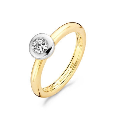 Blush 1113BZI Bicolor gouden ring met zirkonia