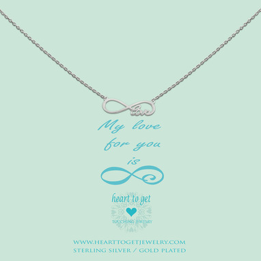 Heart to get N180ILO13S My love for you is infinite ketting zilver