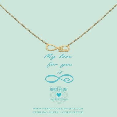 Heart to get N180ILO13G my love for you is infinite ketting goud