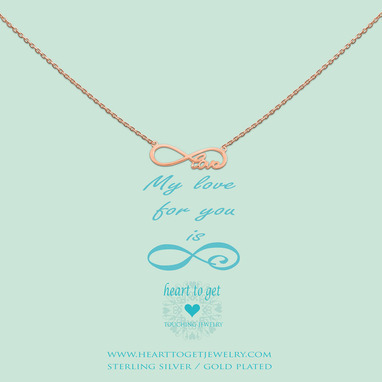 Heart to get N180ILO13R my love for you is infinite ketting rose 