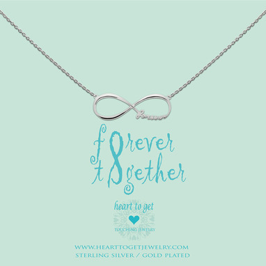 Heart to get N181IFO13S forever together ketting zilver
