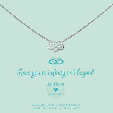 Heart to get N184IHE13S love you to infinity and beyond ketting zilver