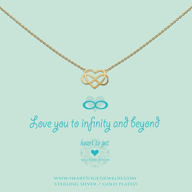 Heart to get N184IHE13G love you to infinity and beyond ketting goud