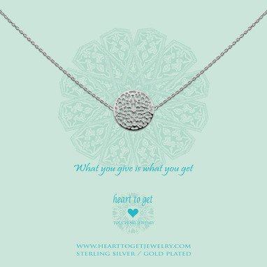 Heart to get N85SFI12S what you give is what you get ketting small zilver