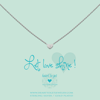 Heart to get N194HEZ13S Let love shine ! ketting zilver