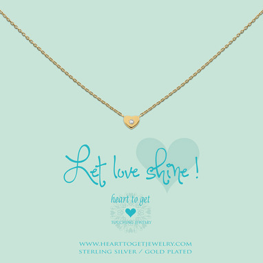 Heart to get N194HEZ13G Let love shine ! ketting goud