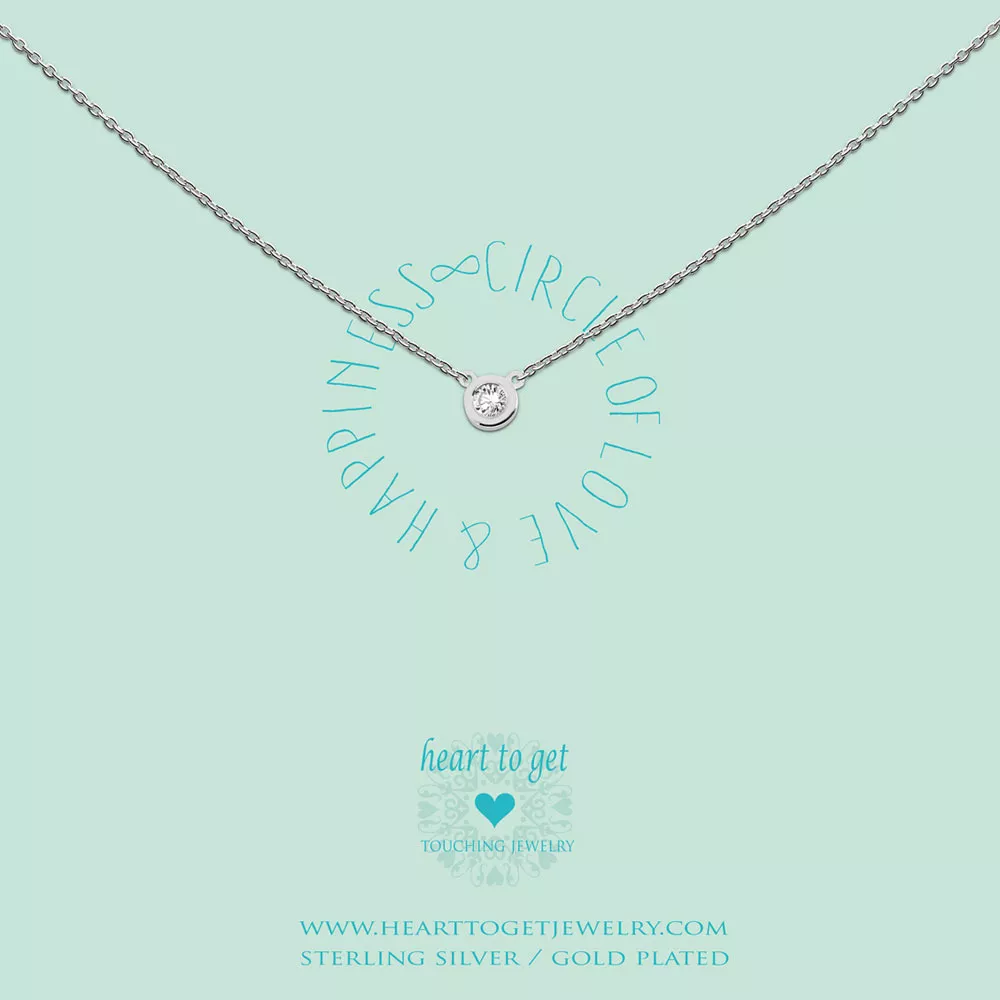 Heart to get N196CIZ13S Ketting Circle of love & happiness zilver