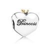 Pandora 791375PCZ Heart silver charm with 14k crown, pink and clear cubic zirconia 2