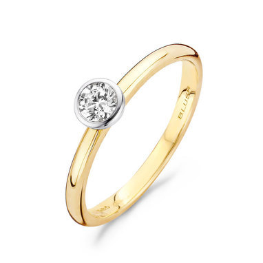 Blush 1124BZI bicolor gouden ring met zirkonia