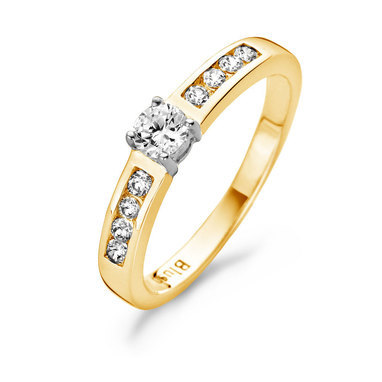 Blush 1125BZI bicolor gouden ring met zirkonia