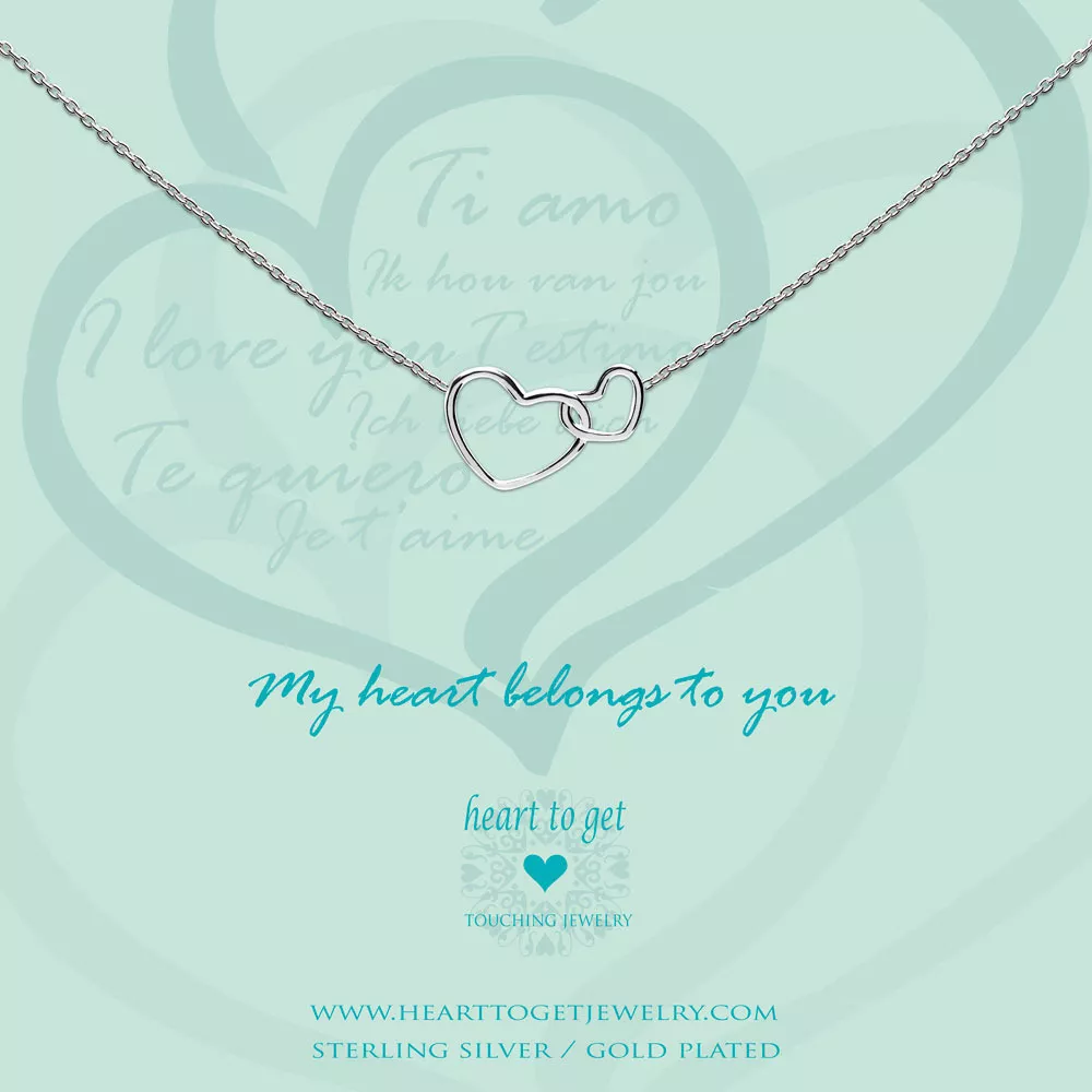Heart to get N244ENH15S Ketting My Heart belongs to you zilver