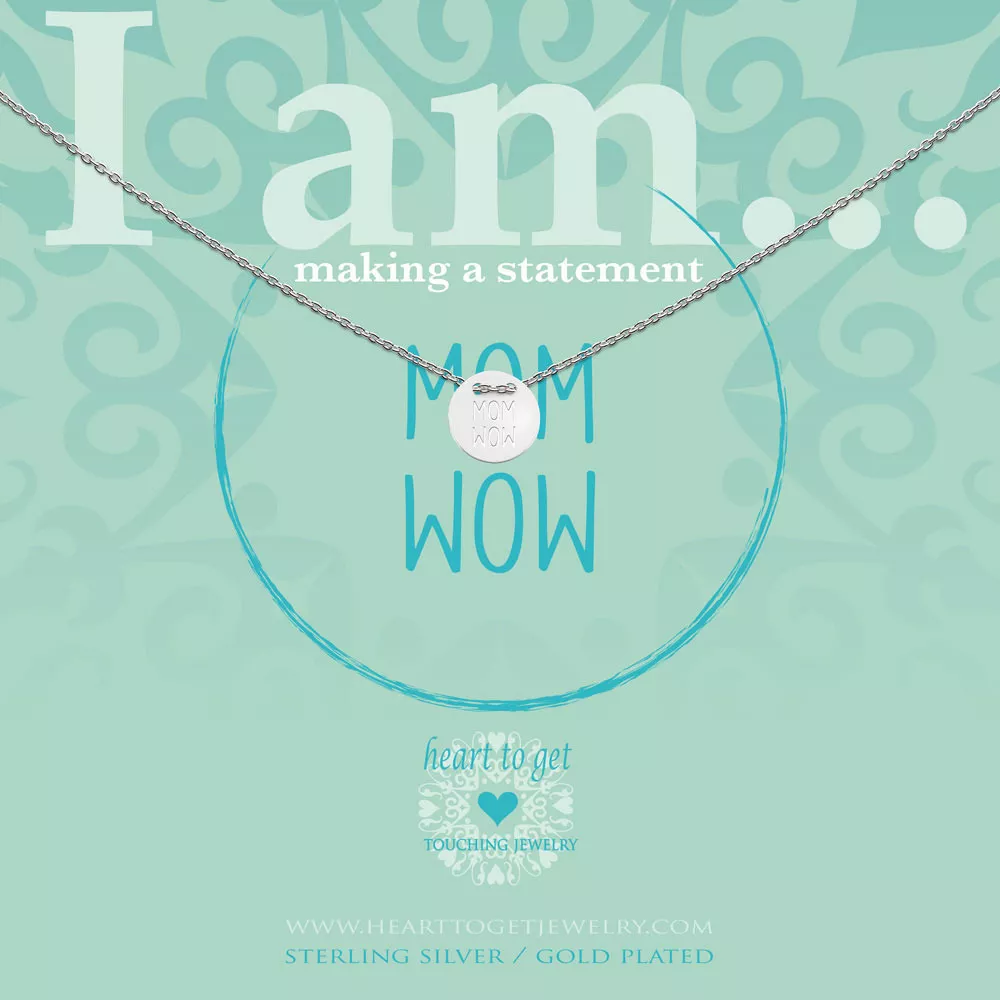 Heart to get IAM431N-MOMW-S mom wow zilver ketting
