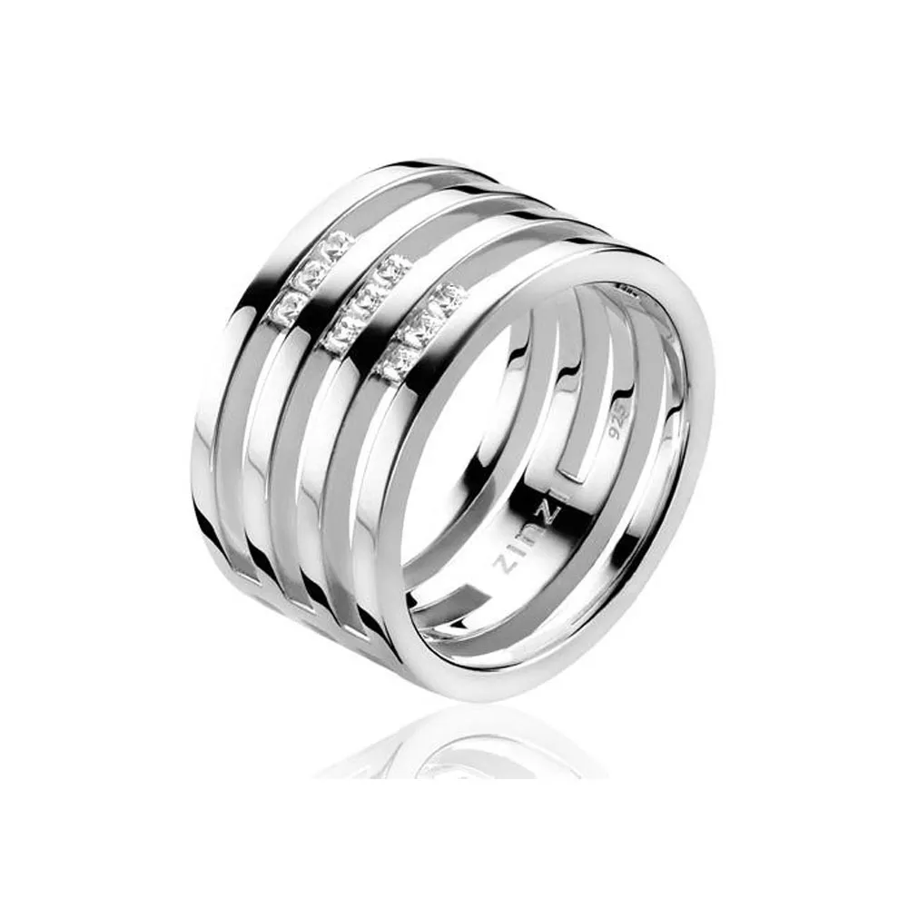 Zinzi by Mart Visser MVR1Z Ring zilver-zirconia 11 x 2 x 20 mm