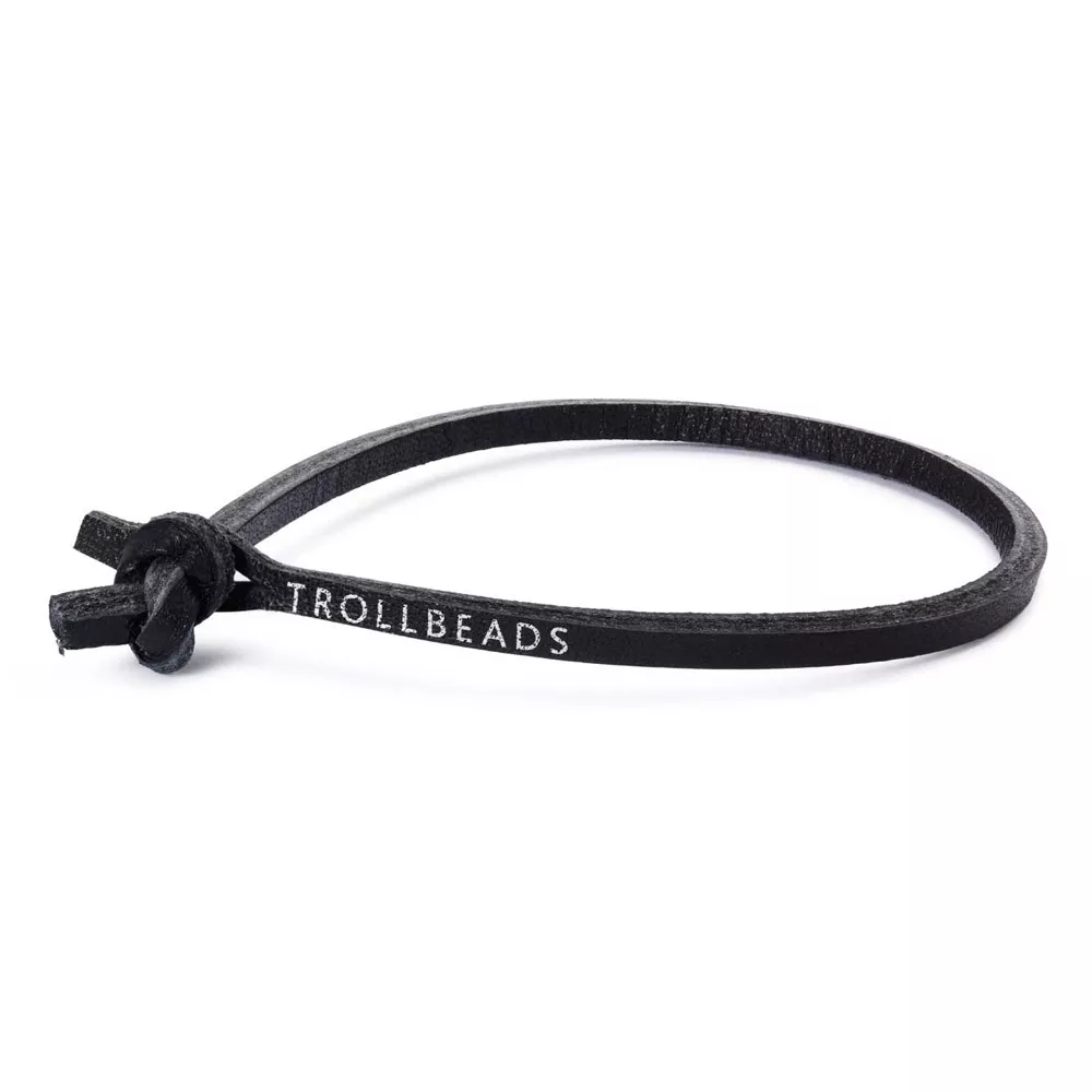 Trollbeads TLEBR-00056 Armband Enkelvoudig Leder zwart one size