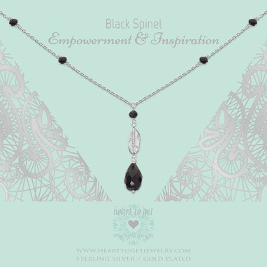 heart-to-get-n317gcfb16s-necklace-gemstone-with-charm-feather-teardrop-gemstone-black-spinel-empowerment-inspiration-silver