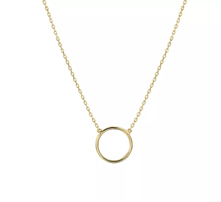 Huiscollectie 4018213 geelgoud collier met cirkel hanger