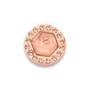 Mi Moneda LUN-28-XS Luna Light Pink Stainless Steel Rosegold Plated Disc With Flakes And Swarovski Crystals 1