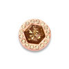 Mi Moneda LUN-31-XS Luna Brown Stainless Steel Rosegold Plated Disc With Flakes And Swarovski Crystals 1