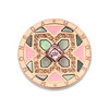 Mi Moneda SW-BAI-03-L Bailar Stainless Steel Rosegold Plated Disc With Shell And Peach Colored Swarovski Crystals 1