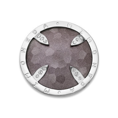 Mi Moneda SW-BELI-14-L Belize Purple Stainless Steel Disc With Special Cut And Swarovski Crystals