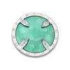 Mi Moneda SW-BELI-18-L Belize Turquoise Stainless Steel Disc With Special Cut And Swarovski Crystals 1