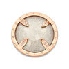 Mi Moneda SW-BELI-35-L Belize Metallic Stainless Steel Rosegold Plated Disc With Special Cut And Swarovski Crystals 1