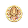 Mi Moneda SW-PAJ-02-L Pájaro Stainless Steel Gold Plated Disc With Pearls And Swarovski Crystal 1
