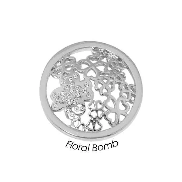 Quoins QMB-36M-E Black Label Floral Bomb Silver