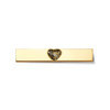 Take what you need TWYN-BAR-SWHE-02 Heart Bar Stainless Steel Gold Toned With Swarovski Heart 1
