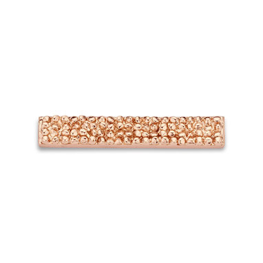 Take what you need TWYN-BAR-ROCK-03 Rock Bar Stainless Steel Rosegold Toned With Rocky Patern