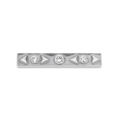Take what you need TWYN-BAR-SWCE-12 Celebrate Bar Grey Stainless Steel Silver Toned With Crystal Colored Swarovski Crystals