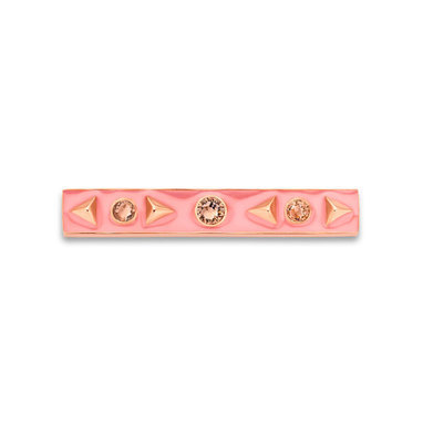 Take what you need TWYN-BAR-SWCE-28 Celebrate Bar Blush Stainless Steel Rosegold Toned With Peach Colored Swarovski Crystals