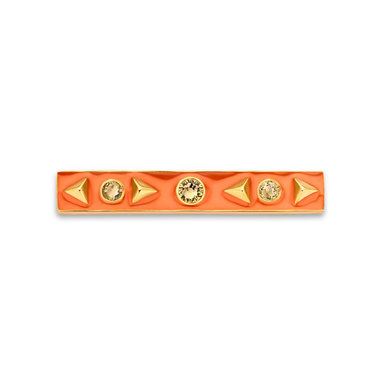 Take what you need TWYN-BAR-SWCE-43 Celebrate Bar Orange Stainless Steel Gold Toned With Champagne Colored Swarovski Crystals