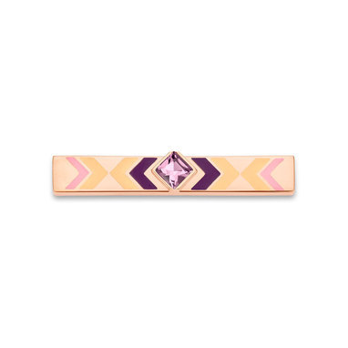 Take what you need TWYN-BAR-SWGY-28 Gypset Bar Blush Stainless Steel Rosegold Toned With Swarovski Crystal And Colorful Patern 