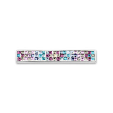 Take what you need TWYN-BAR-SWMO-18 Mosaïc Bar Blueberry Stainless Steel With Colored Swarvovski Crystals