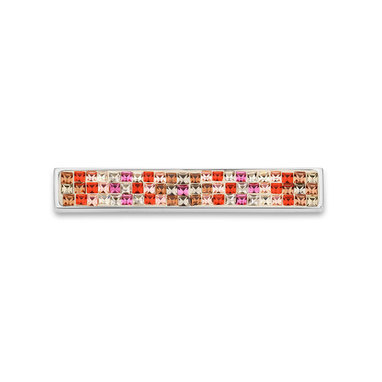 Take what you need TWYN-BAR-SWMO-27 Mosaïc Bar Ruby Stainless Steel With Colored Swarvovski Crystals