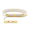 Take what you need TWYN-BRA-BOHO-24-20 Boho Bracelet Ivory Stainless Steel Gold Toned With Colorful Silk Yarn 1