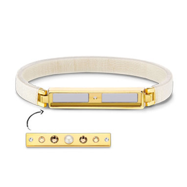 Take what you need TWYN-BRA-BOHO-24-20 Boho Bracelet Ivory Stainless Steel Gold Toned With Colorful Silk Yarn