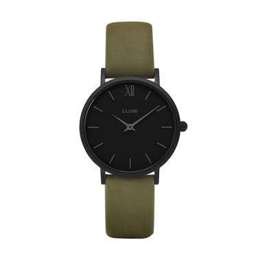 CLUSE CL30007 Minuit Full Black Olive Green horloge