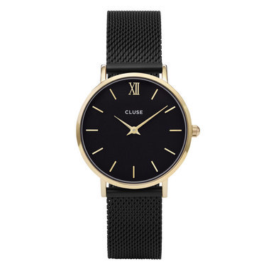 CLUSE CW0101203009 Minuit Mesh Gold Black Black horloge