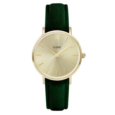 cluse-cl30039-minuit-gold-green-velvet-horloge