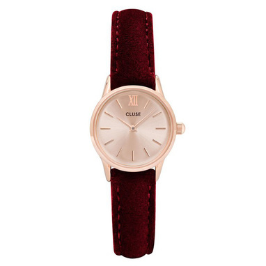 cluse-cl50018-la-vedette-rose-gold-red-velvet-horloge
