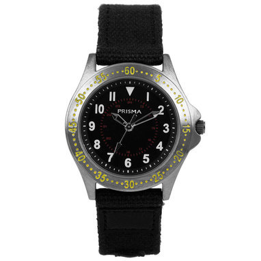 Prisma CW.259 Jongens Horloge Bolk Zwart Canvas