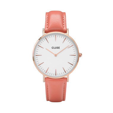 CLUSE CL18032 La Bohème Rose Gold White Flamingo horloge